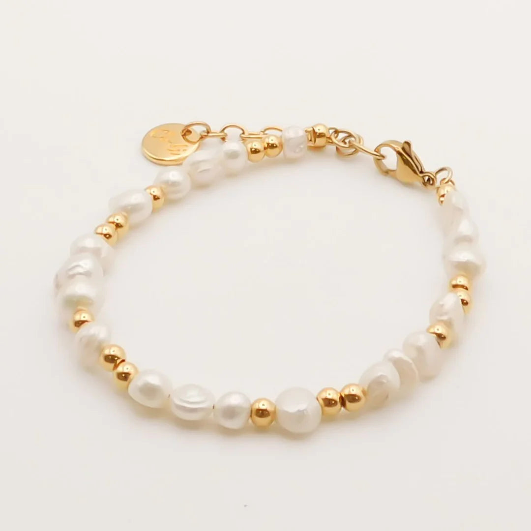 Orli Rae Freshwater Pearl Bracelet - Gold