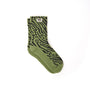 ROKA Wimbledon Ladies Ankle Crew Socks - Mixed Animal - Artichoke Green