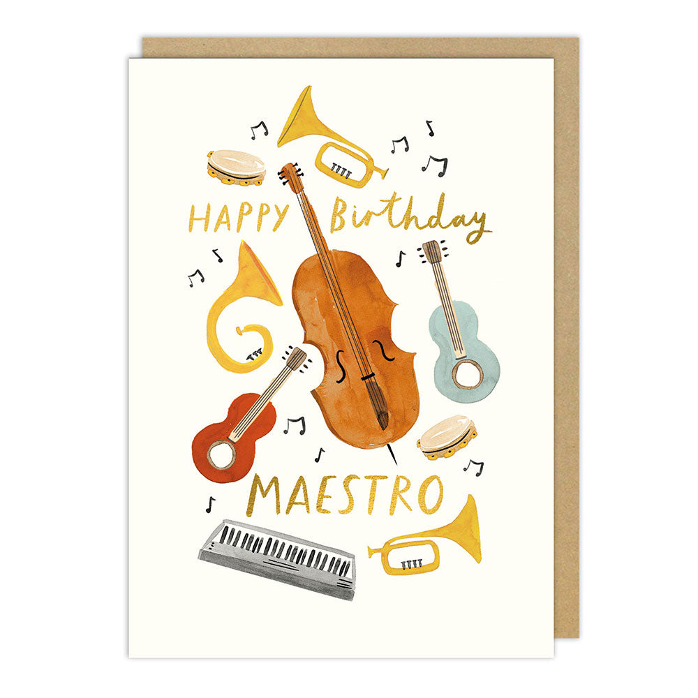 The Art File - Happy Birthday Music Maestro Card