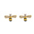 Lanes - Bees - Boxed Stud Earrings - Gold/Black/Crystal