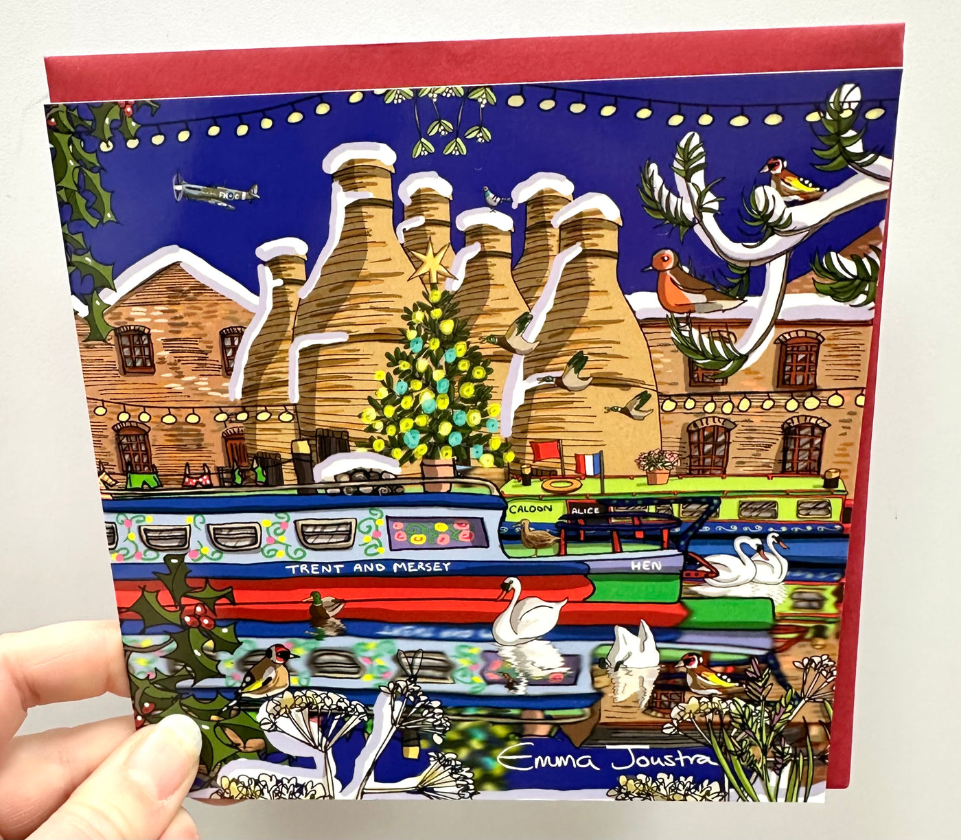 Emma Joustra Christmas Bottle Ovens & Canal Stone Card