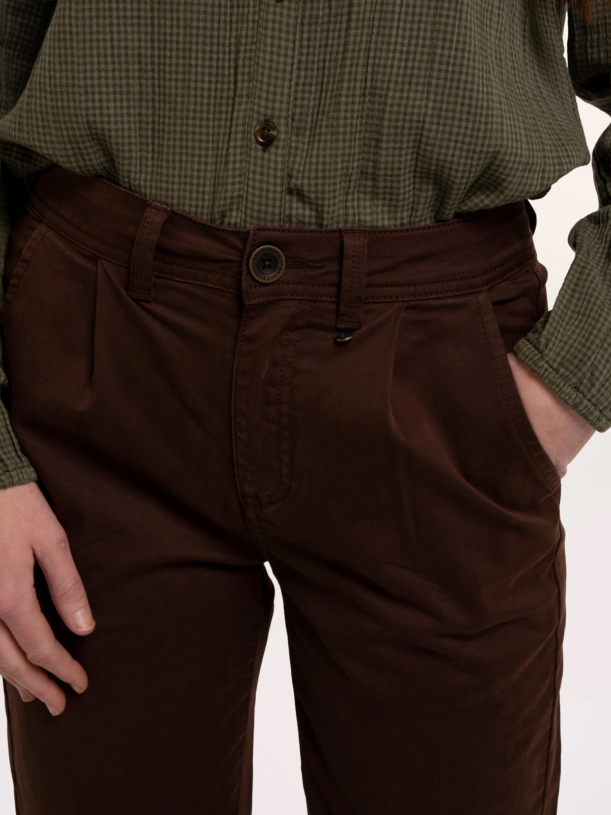 Brakeburn - Blake -  Straight Leg Trousers - Chocolate Brown