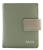 Mala Leather Kora Tab Medium Leather Tri-Fold Small Purse (3702 45) - Green