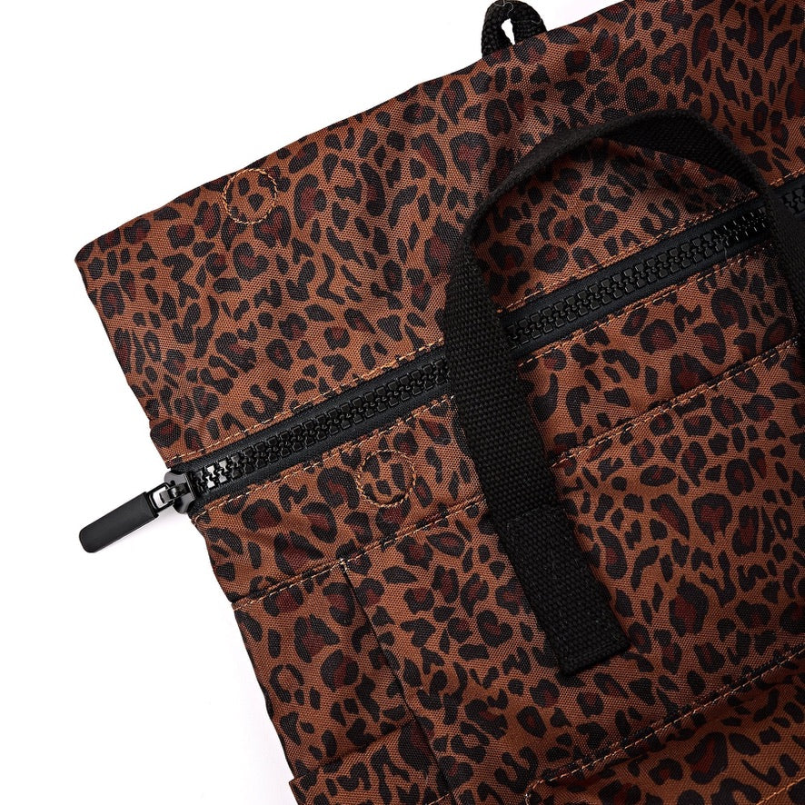 Roka Canfield B Backpack-Recycled CANVAS - SMALL - Mini Leopard