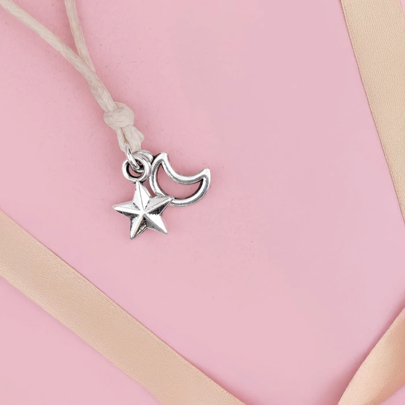 Letterbox Love - Bright Side - Star &amp; Moon - Cord Bracelet