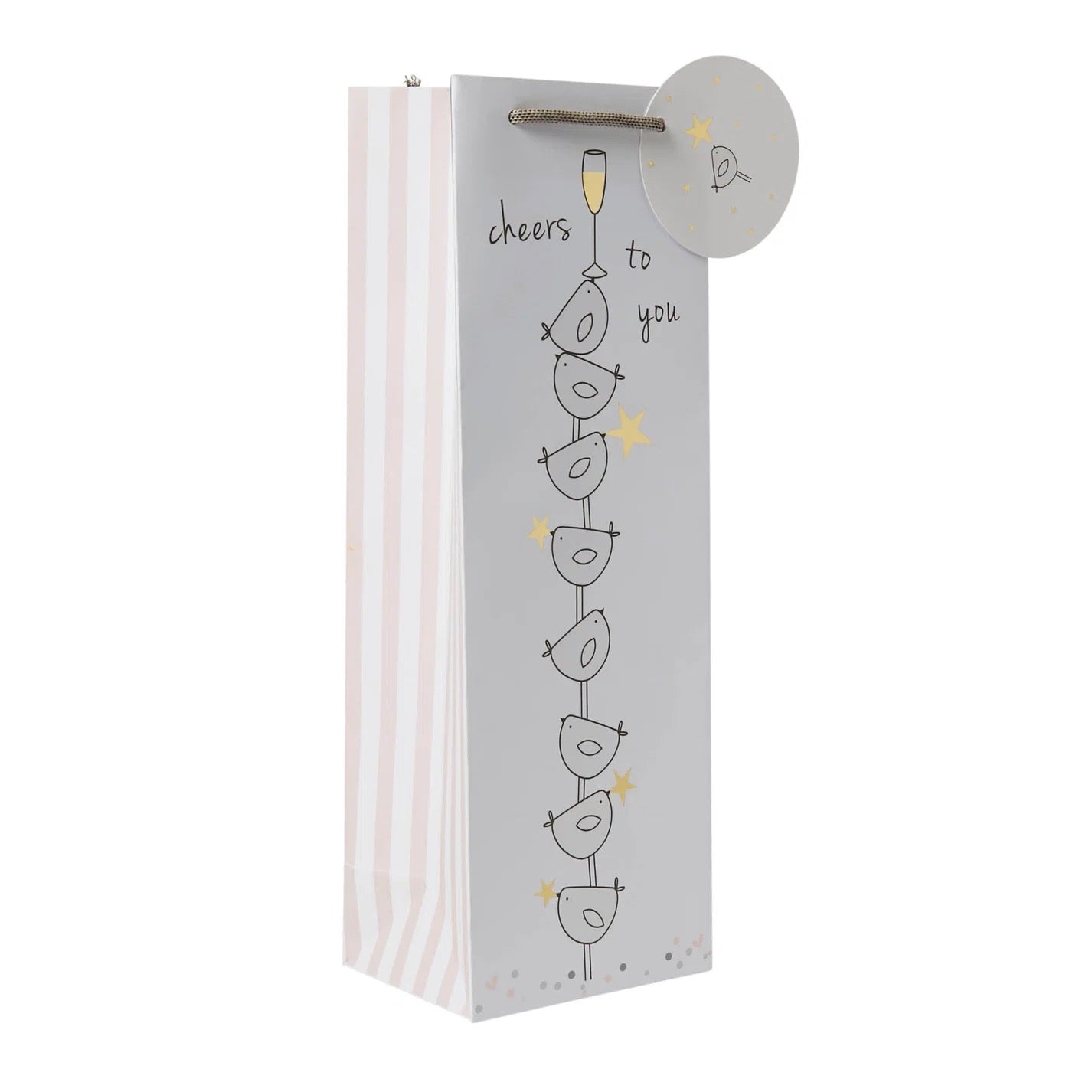 Cheers to You -Signature Birds - Bottle Gift Bag - Belly Button