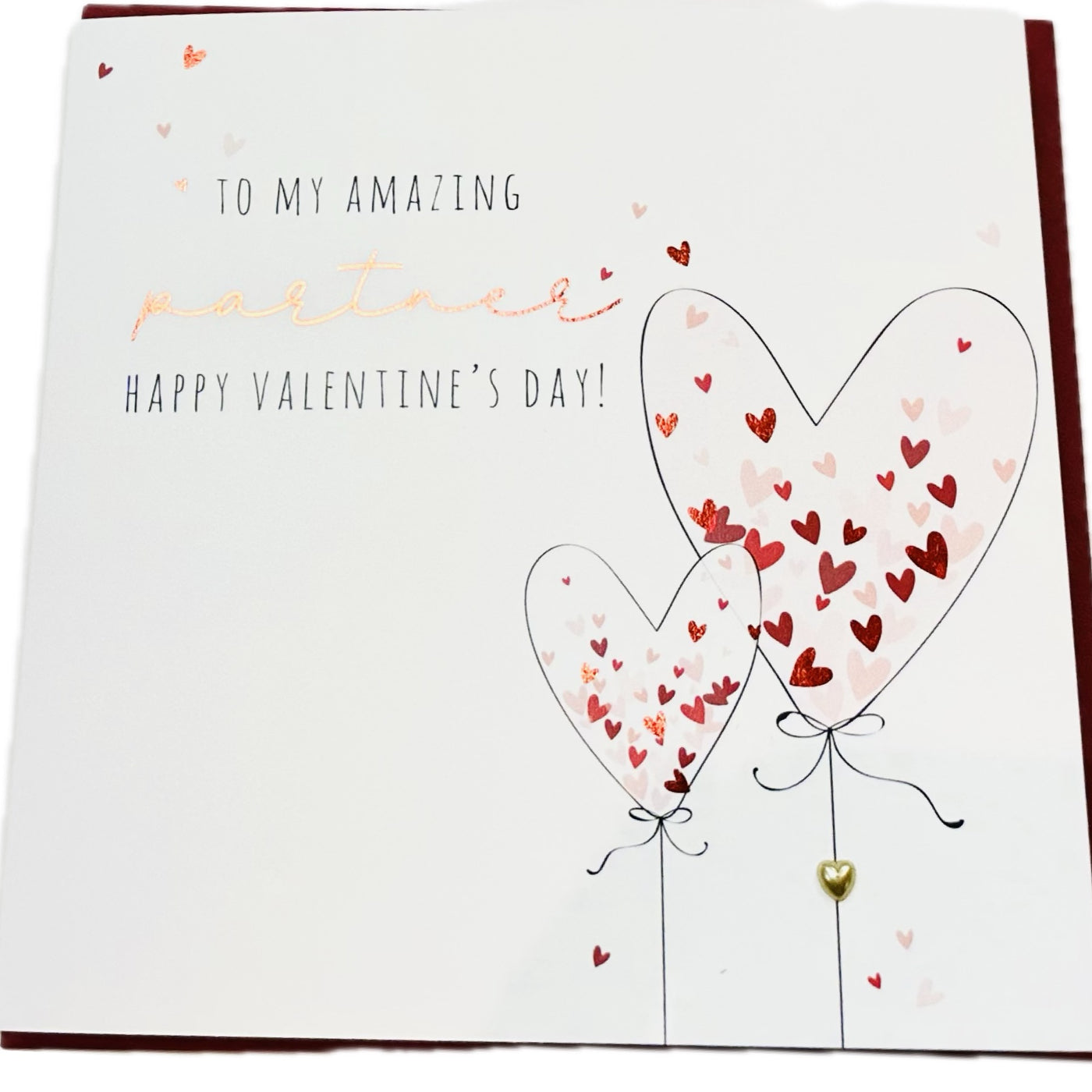 To my Amazing Partner Happy Valentine's Day Hearts Card