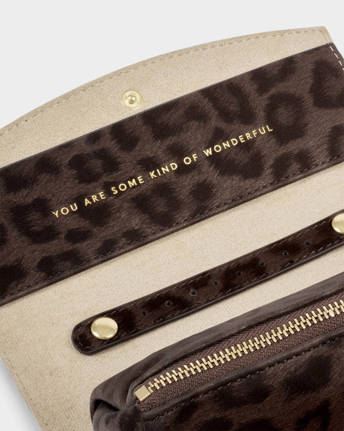 Katie Loxton - Jewellery &amp; Accessories Organiser Travel Case - Chocolate Leopard NEW