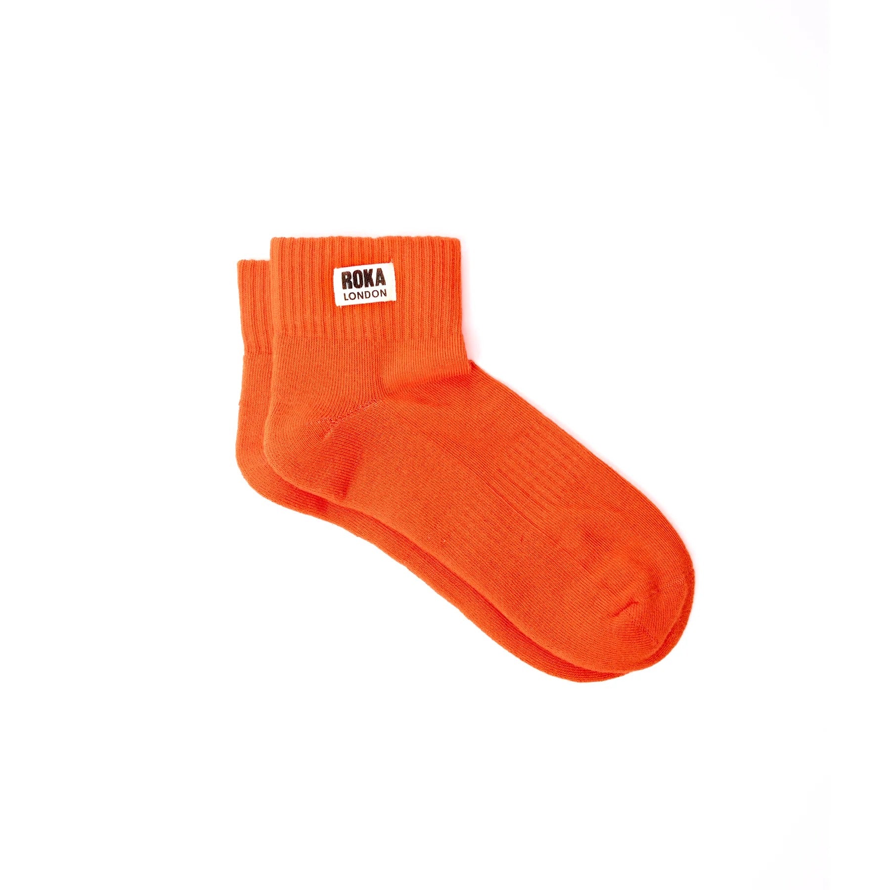 ROKA Wembley Ladies Trainer Ankle Socks - Jaffa Orange