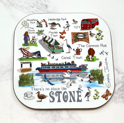 Emma Joustra Stone Series - STONE Coaster - There's No Place Like Stone Canal & Town