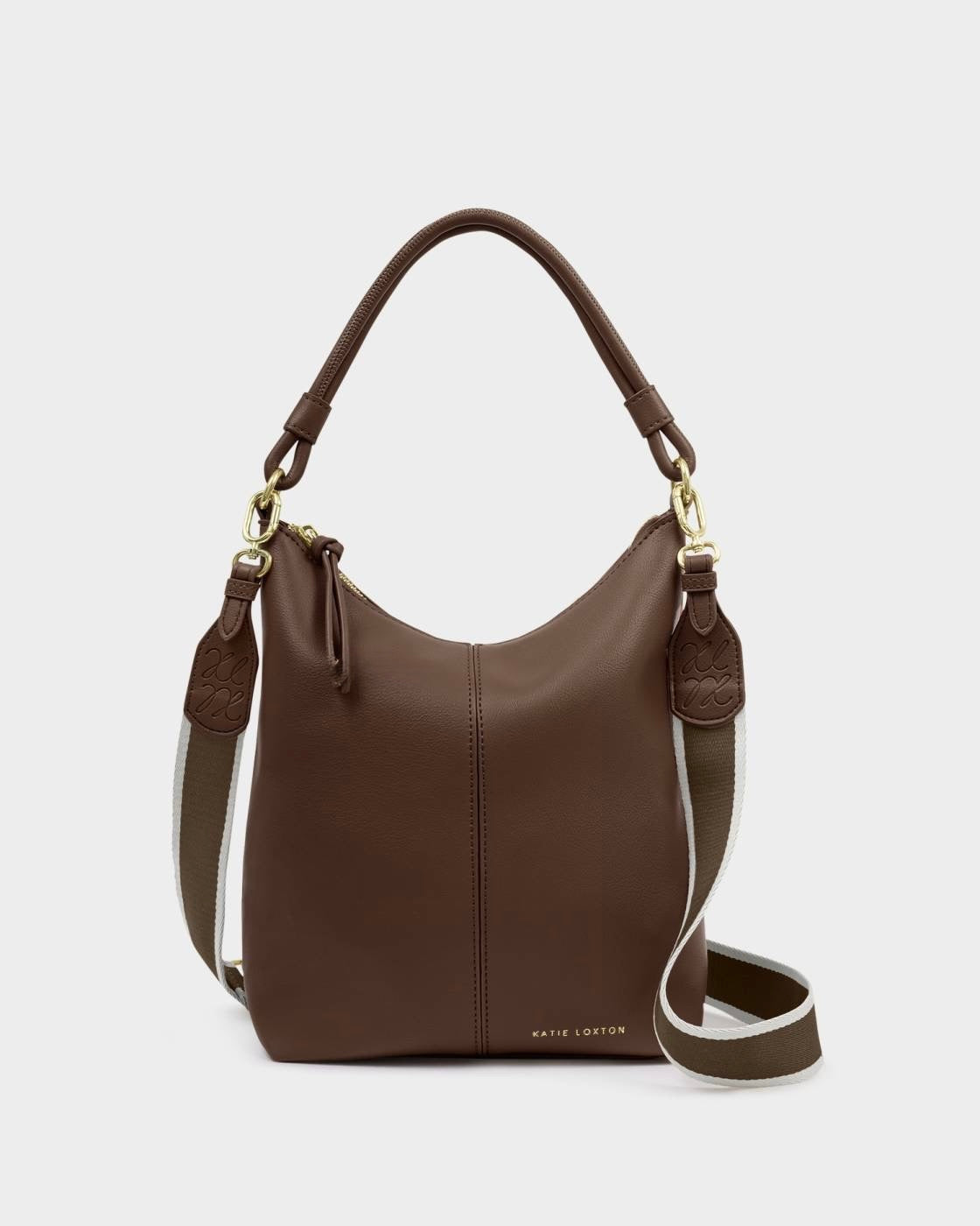 Katie Loxton - Hallie Satchel Handbag - Dark Chocolate