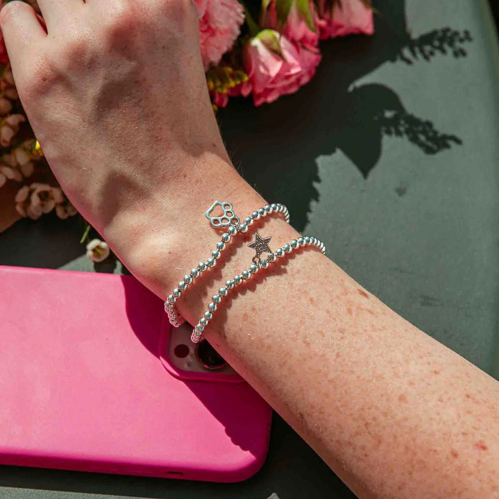 Letterbox Love - Graduation - BOXED Silver Plated Stretch Bracelet