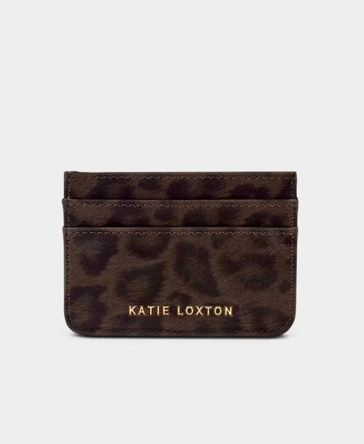 Katie Loxton - Avery - Slim Card Holder - Chocolate Leopard