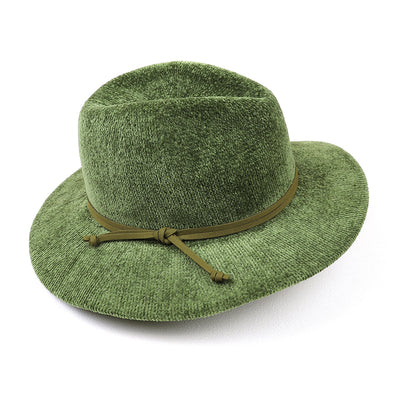 POM Green Chenille Winter Fedora Hat