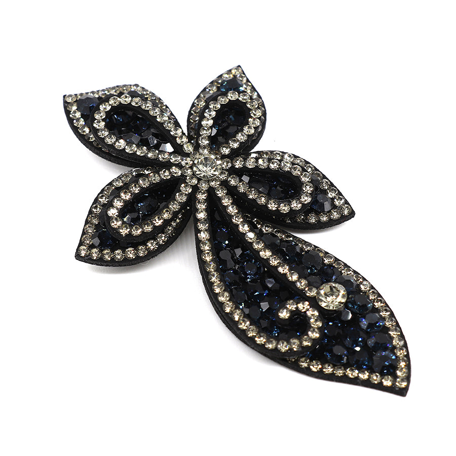 POM Statement Crystal Orchid Flower Brooch