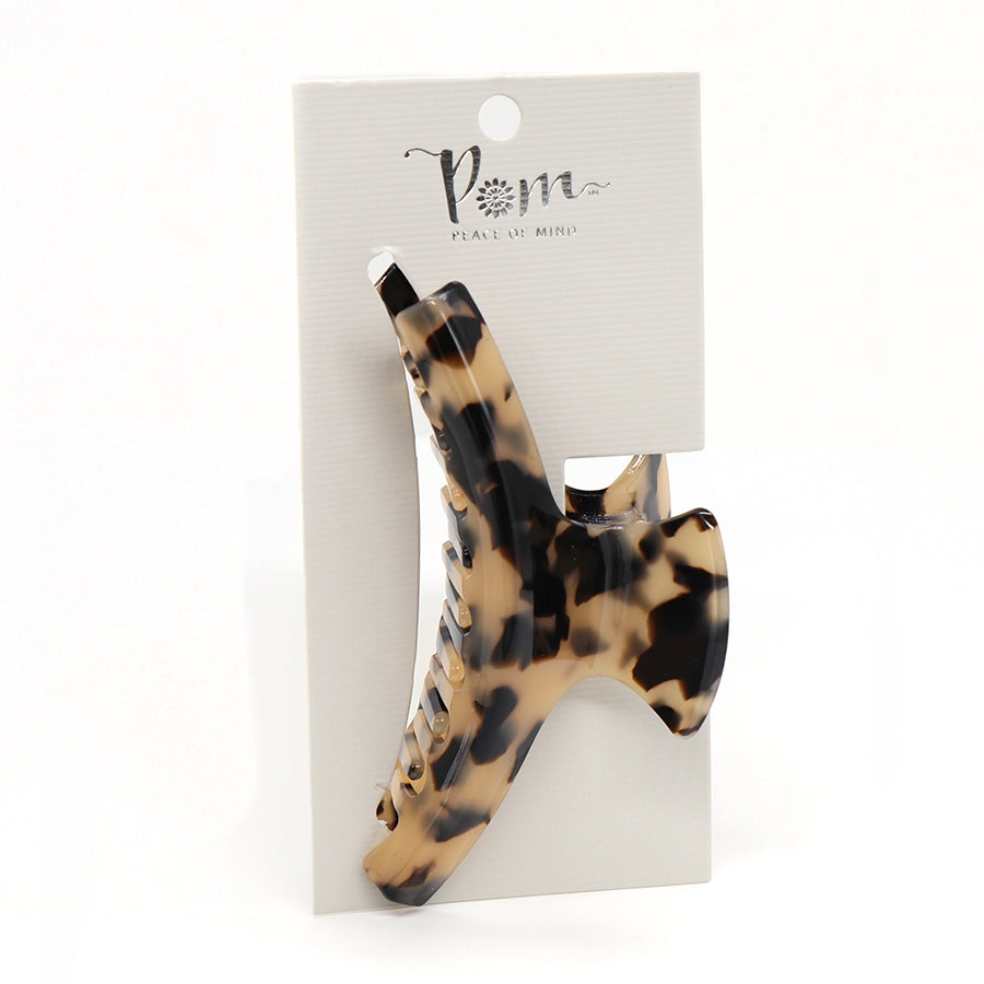 POM Caramel/Black Tortoiseshell Acrylic Claw Clip