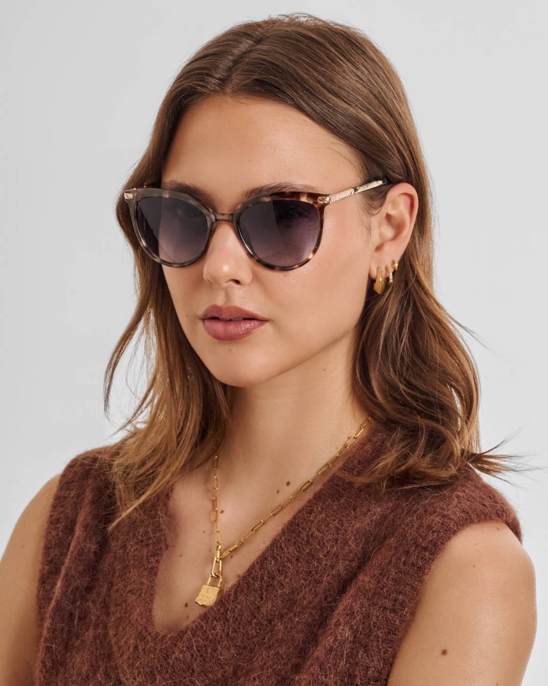 Katie Loxton - Ravello Round Sunglasses - Transparent Light Tortoiseshell