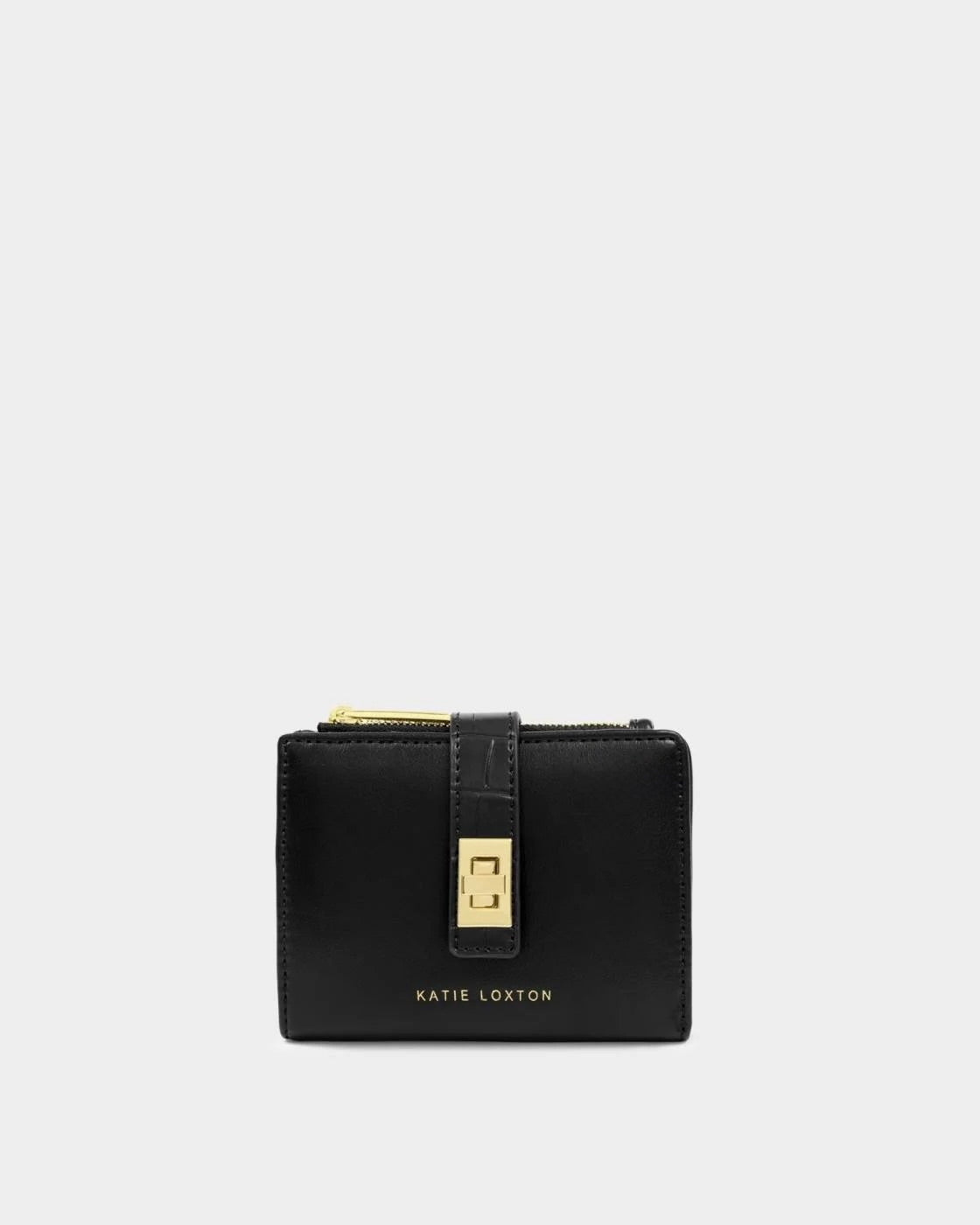 Katie Loxton - Orin - Twist Lock Compact Purse - Black Croc
