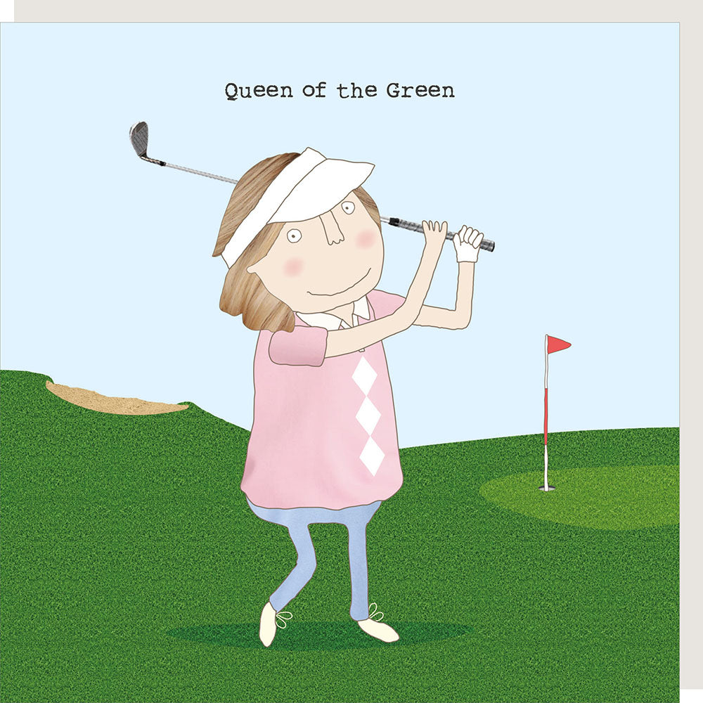 Rosie Made a Thing - Green Queen - Blank Card
