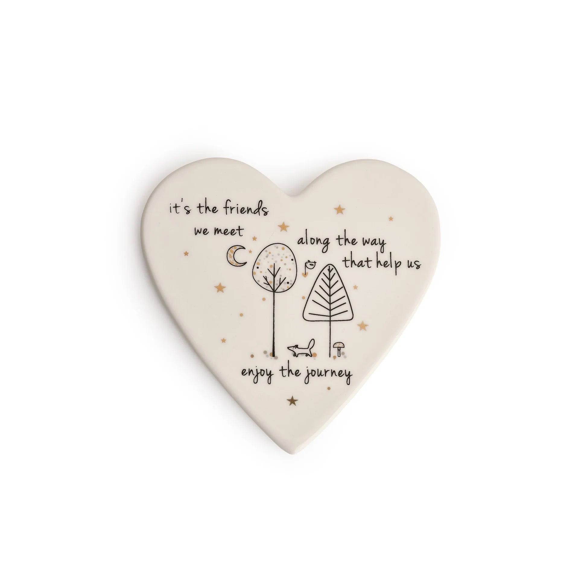 Signature Porcelain Heart Coaster - Forest Friends - Belly Button
