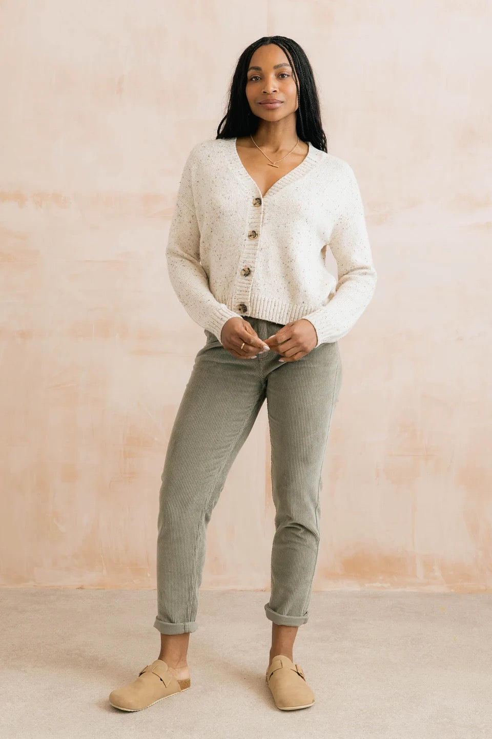 Bloom - Knit Cardigan - Ecru (Fleck) - Lily &amp; Me