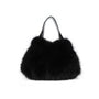 Park Lane -  Faux Fur Small Grab Handbag - Ebony Black