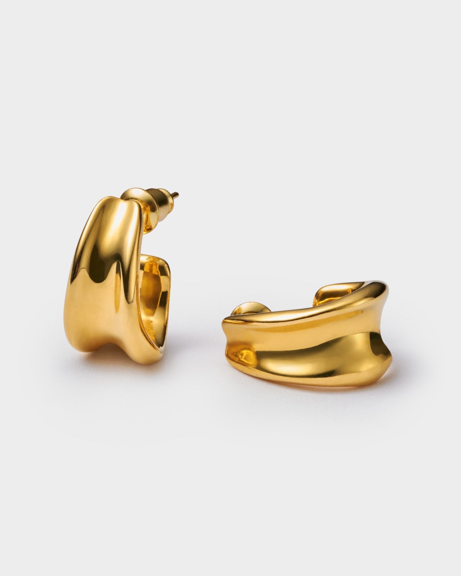 Katie Loxton Waterproof Jewellery - Molten Luxe - Gold Hoop Earrings