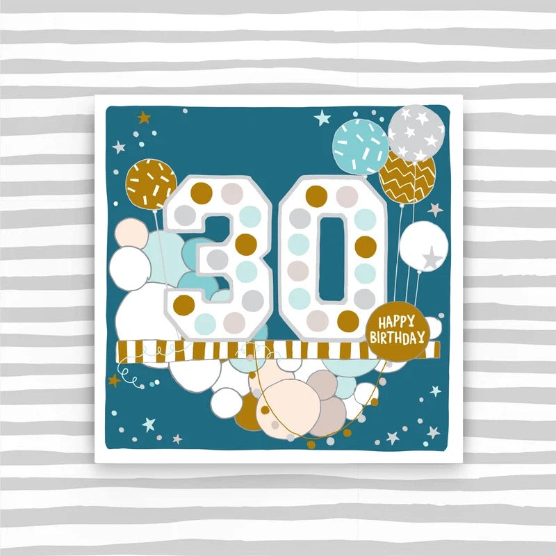 30 - Stars And Balloons Birthday Card - Molly Mae