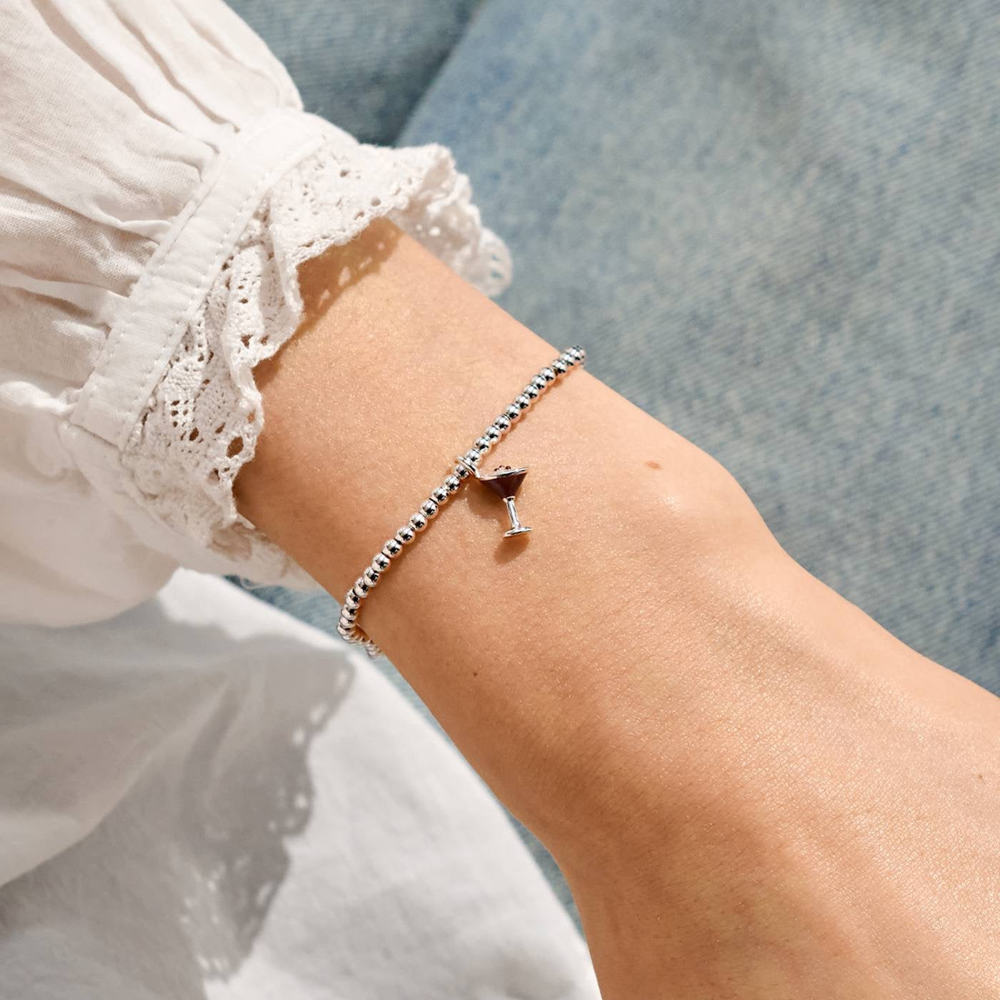 Joma Jewellery A Little Vibes - A Little Espresso Yourself - Silver Plated Bracelet