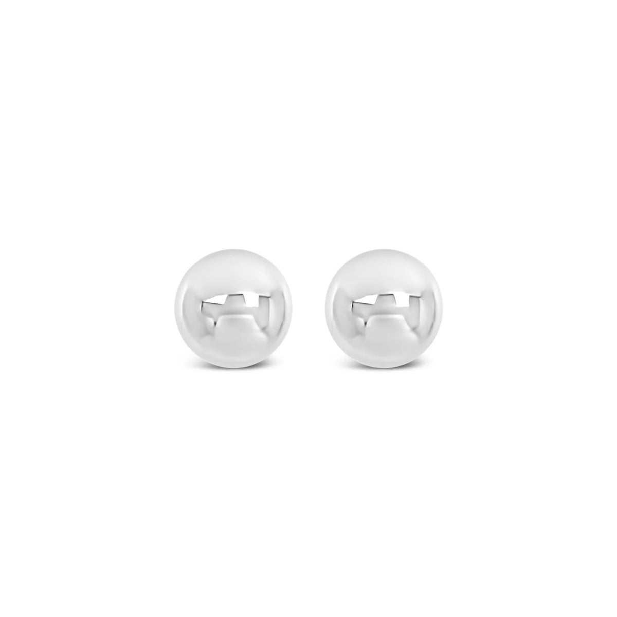Lanes - Plain Silver Ball - Boxed Stud Earrings - Silver