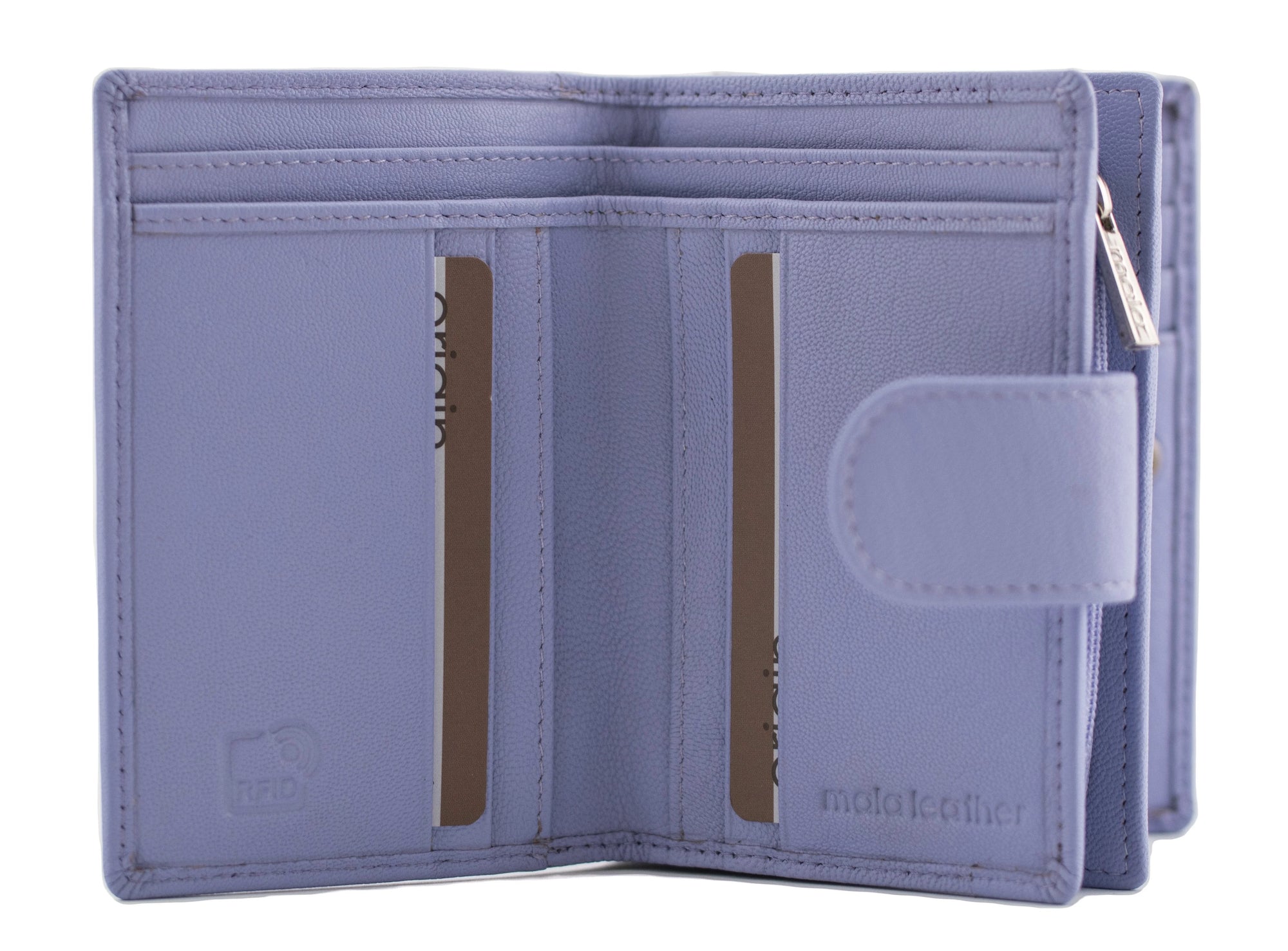 Mala Leather Origin Small Tab Purse with RFID Protection (3118 5)- Turquoise