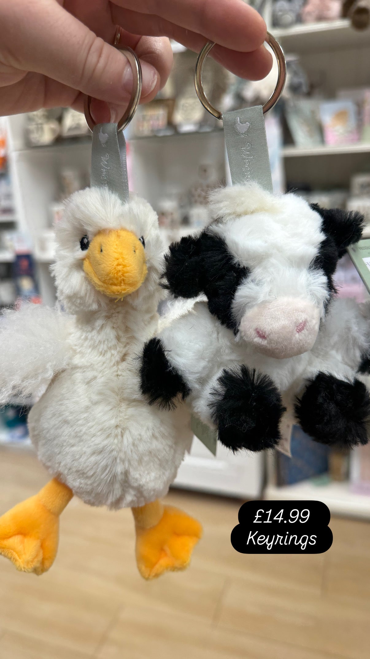 Pearl - Goose Plush Keyring -  Wrendale Designs