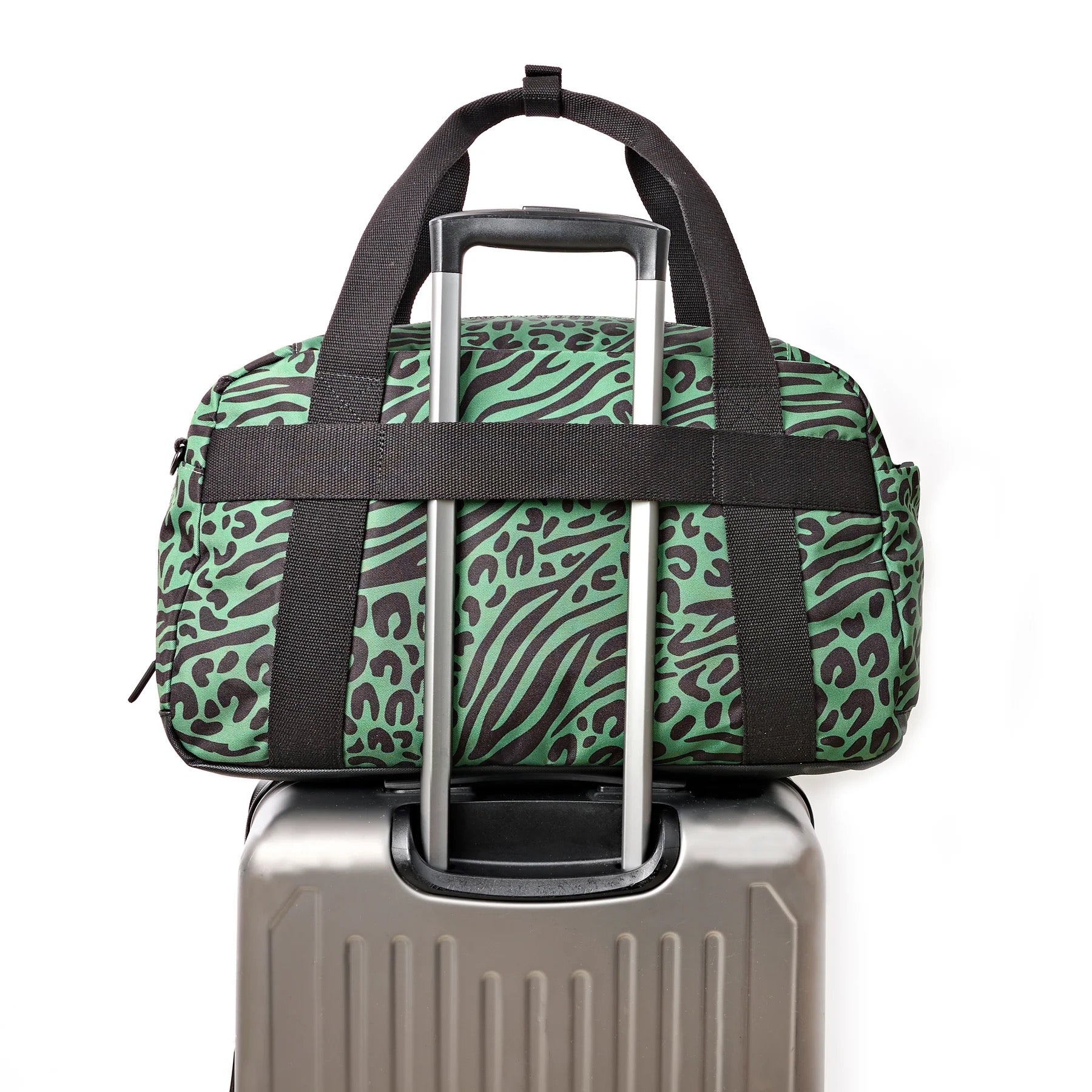 Roka Gatwick Carry-On Duffle Overnight/Travel Bag -Sustainable Canvas - Mixed Animal Artichoke