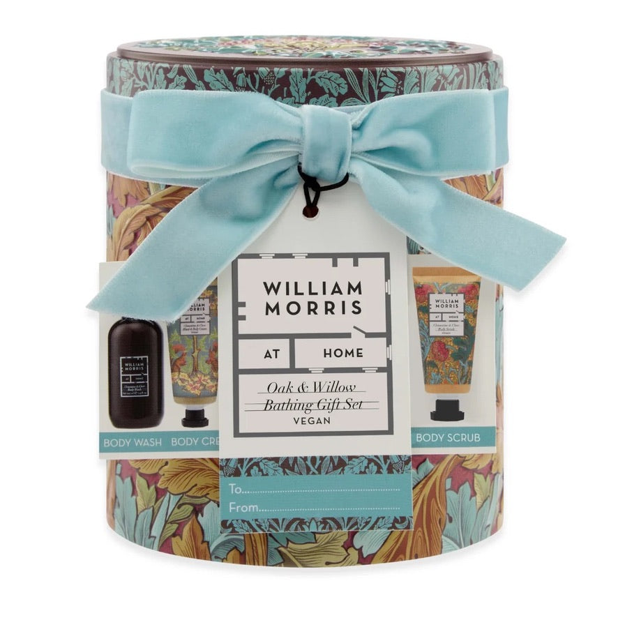 William Morris at Home - Oak &amp; Willow Bathing &amp; Cards - Tin Gift Set