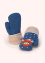 Powder KIDS Highland Cow Cosy Knitted Mittens - Blue