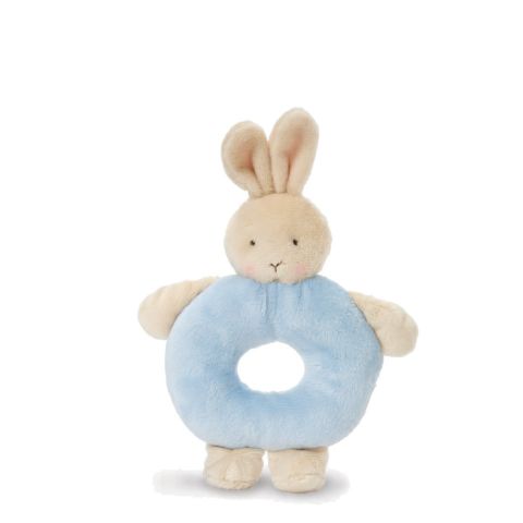 Bunnies by the Bay Bunny Ring Rattle - Blue