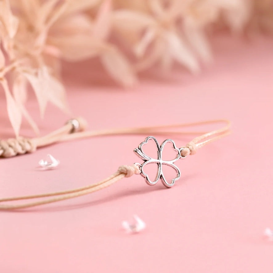 Letterbox Love - Good Luck - Clover - Cord Bracelet
