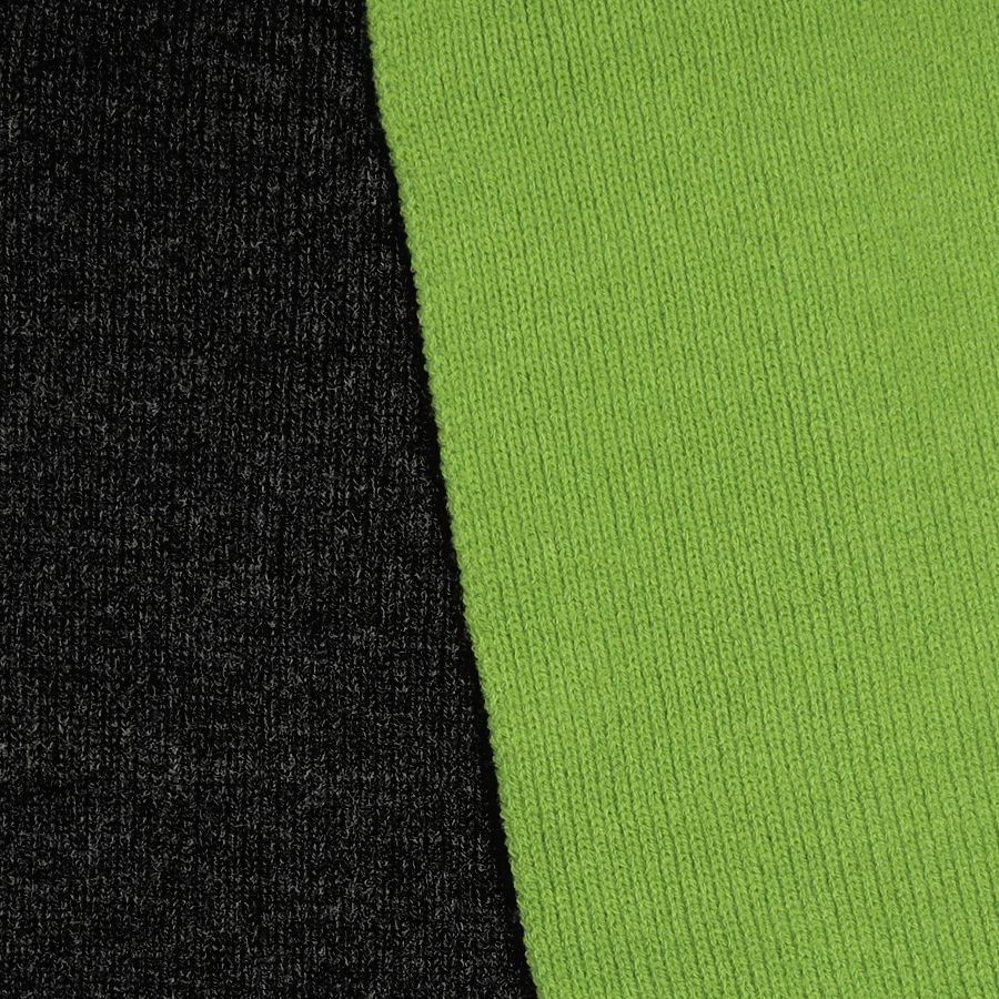 POM MEN's  Ribbed Two Tone Black/Lime Wool Scarf