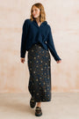 Melissa - Stamp Print Jersey Skirt - Burnt Caramel - Lily & Me