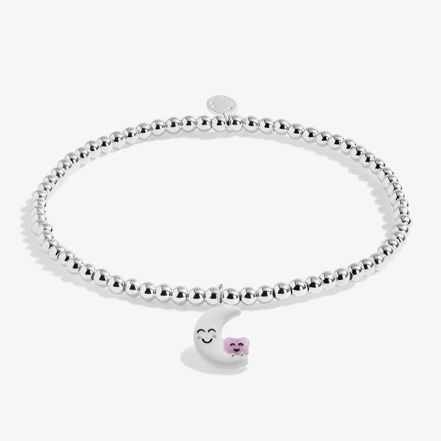 Jomees KIDS - A Little Love You to The Moon &amp; Back -  Silver Stretch Bracelet