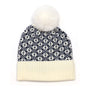 POM - Astrid - Scandi Knit Cosy Bobble Hat - Navy/Cream