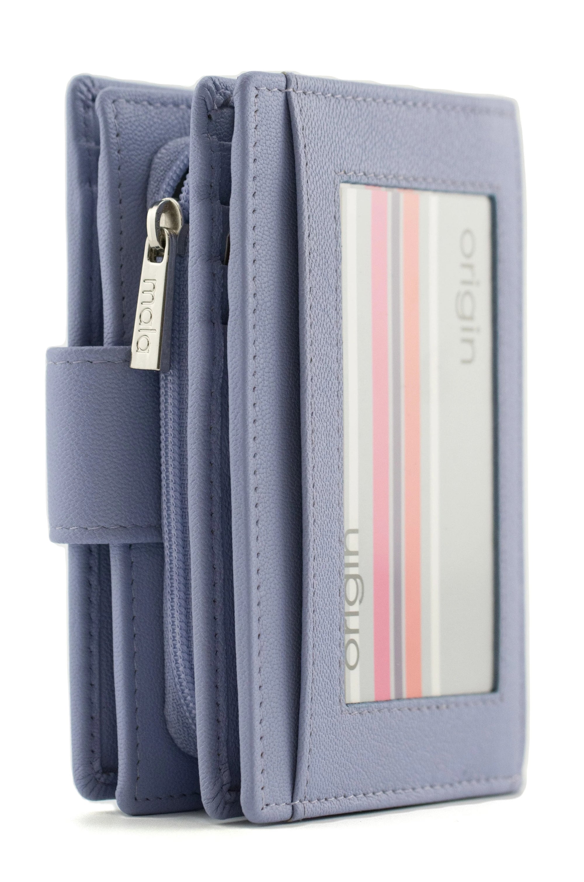 Mala Leather Origin Small Tab Purse with RFID Protection (3118 5)- Turquoise