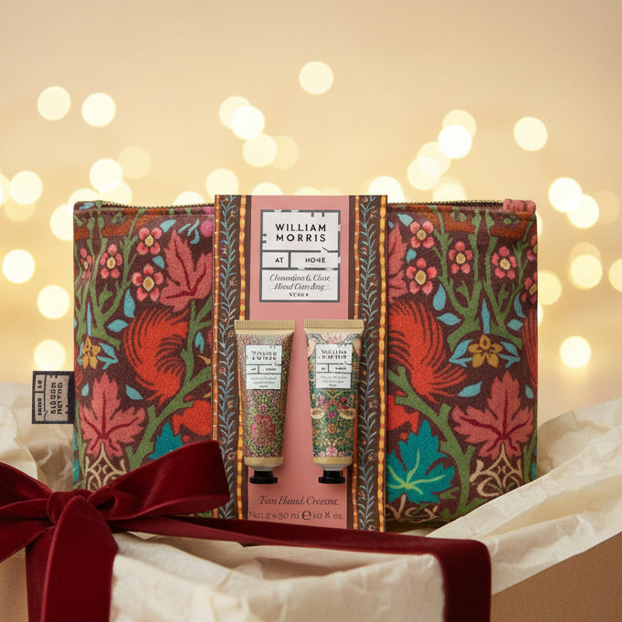 William Morris at Home - Oak &amp; Willow - Zip Velvet Pouch Gift Set - Clementine &amp; Clove
