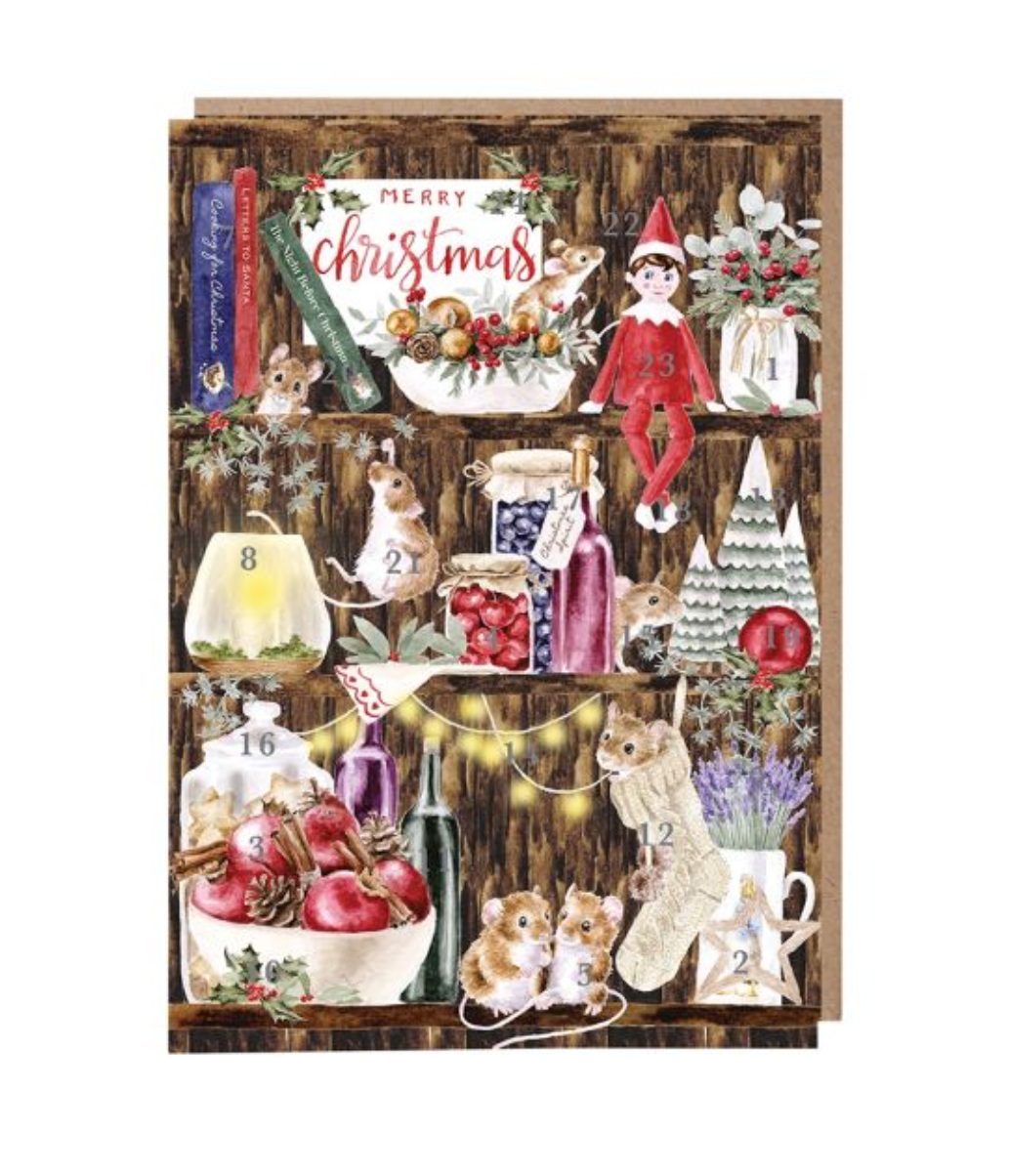 'Christmas Pantry' Advent Calendar Christmas Card - Wrendale Designs