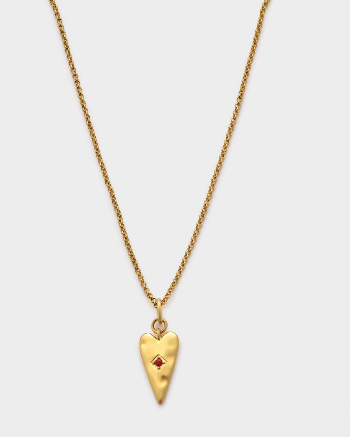 Katie Loxton Waterproof Jewellery - Rogue Noir - Gold Heart Pendant Necklace
