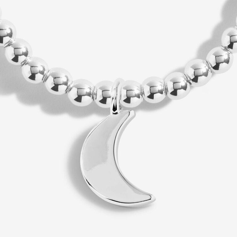 Joma Jewellery Stretch Anklet - Moon - Silver