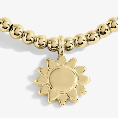 Joma Jewellery Stretch Anklet - Gold Sun Charm