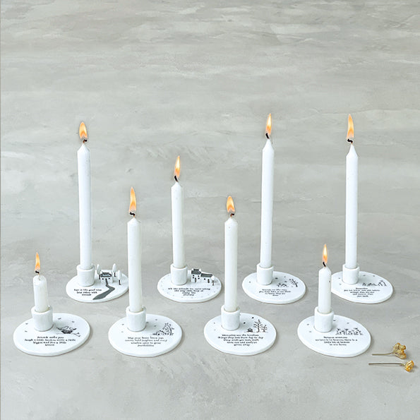 East of India Porcelain Candle Holder - Because Someone We Love