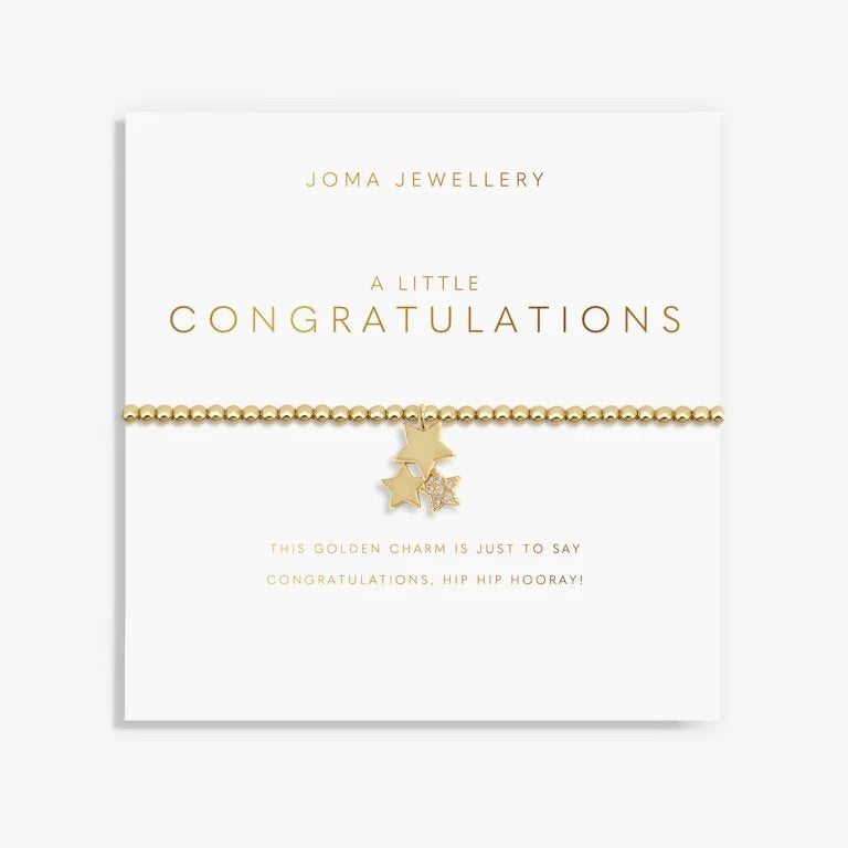Joma Jewellery - Golden Glow  "A Little Congratulations" Bracelet - Gold