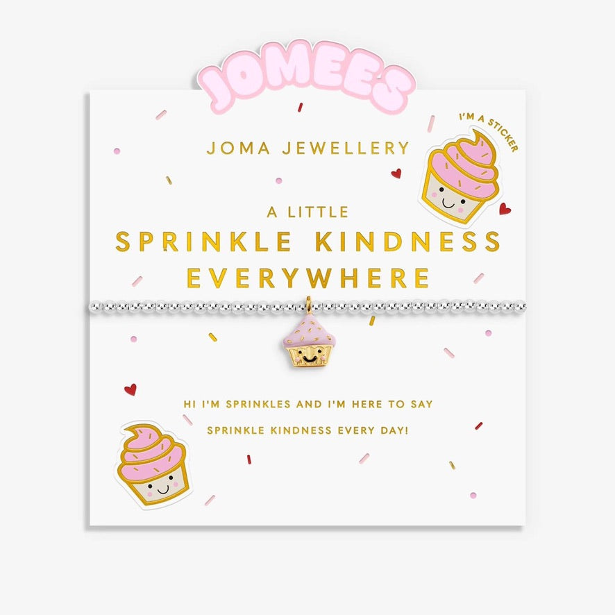 Jomees KIDS - A Little Sprinkle Kindness Everywhere -  Silver Stretch Bracelet
